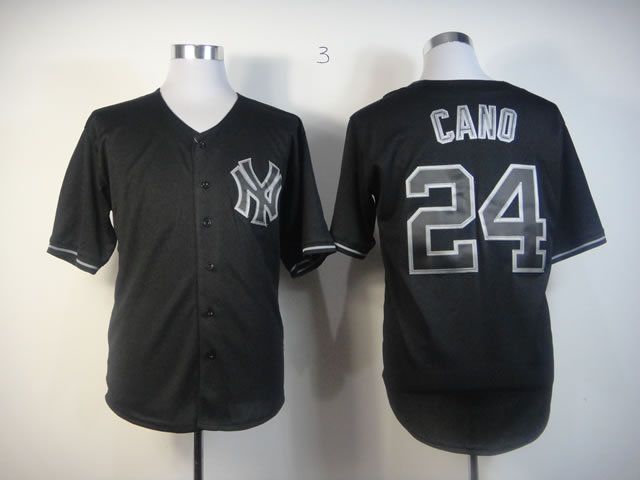 Men New York Yankees #24 Cano Black MLB Jerseys->new york yankees->MLB Jersey